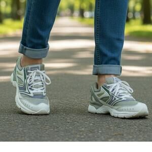 APEX X532W Women's Therapeutic Gray & Silver Running/Walking Sneakers - Size 11M